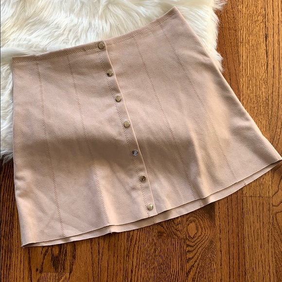 Forever 21 Pink Faux Suede Mini Skirt - Picture 2 of 5